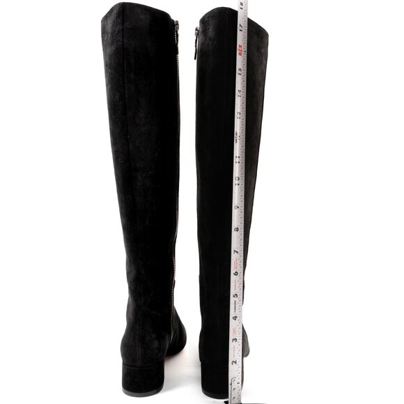 Christian Louboutin Liliboot - Black Suede Knee-High Boots 37.5 - Picture 10 of 10